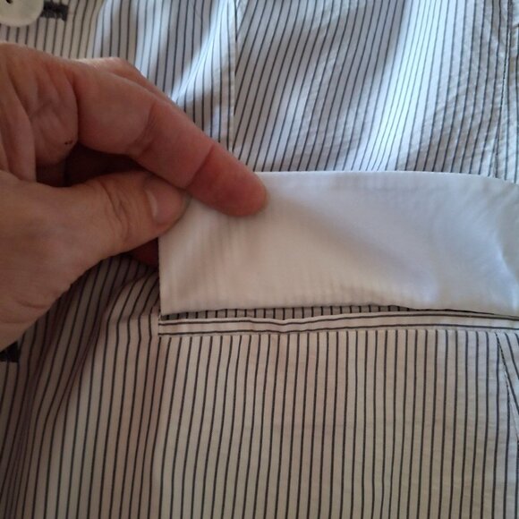 Talbots Collection Navy & White Reversible Casual Blazer Long Sleeve Size 6 - Picture 3 of 13